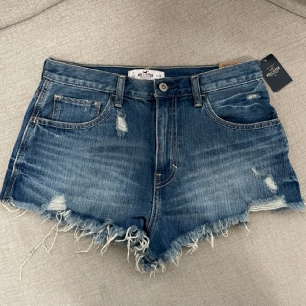 Hollister Blue Denim Cut Off Shorts NWT